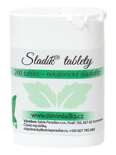 Sladík sladidlo - stévie tablety 200 ks 